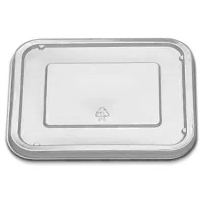 Lid Flat 1 Compartment PS Clear Oblong For 24-32 OZ Compartment Tray Unhinged 250/Case