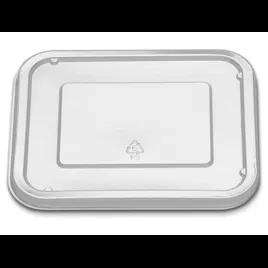Lid Flat 1 Compartment PS Clear Oblong For 24-32 OZ Compartment Tray Unhinged 250/Case