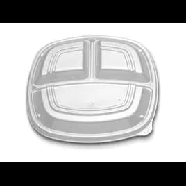 Lid Dome 10.25 IN 3 Compartment PS Clear For Plate Unhinged 160/Case