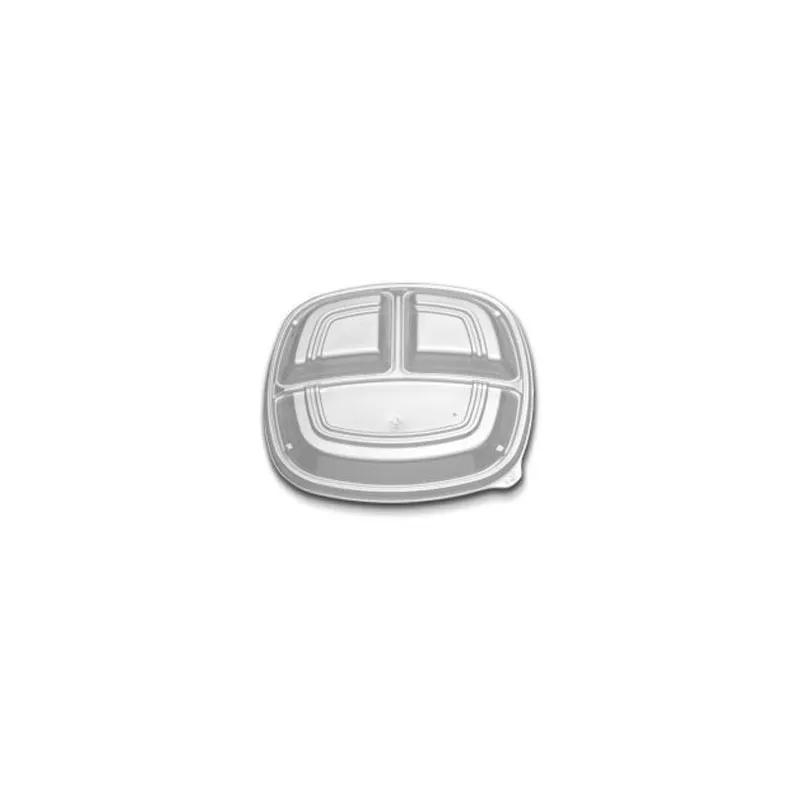 Lid Dome 10.25 IN 3 Compartment PS Clear For Plate Unhinged 160/Case