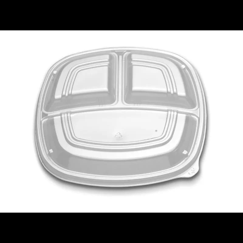 Lid Dome 10.25 IN 3 Compartment PS Clear For Plate Unhinged 160/Case