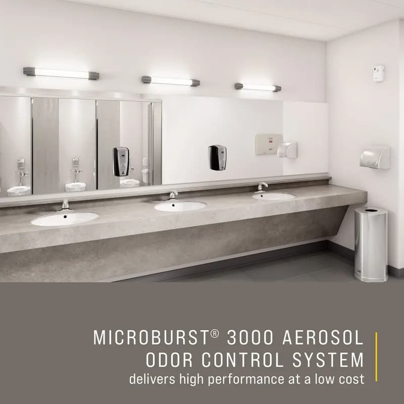 Microburst® 3000 Air Freshener Dispenser Chrome Plastic 4.01X3.25X6.63 IN LCD Display 6/Case