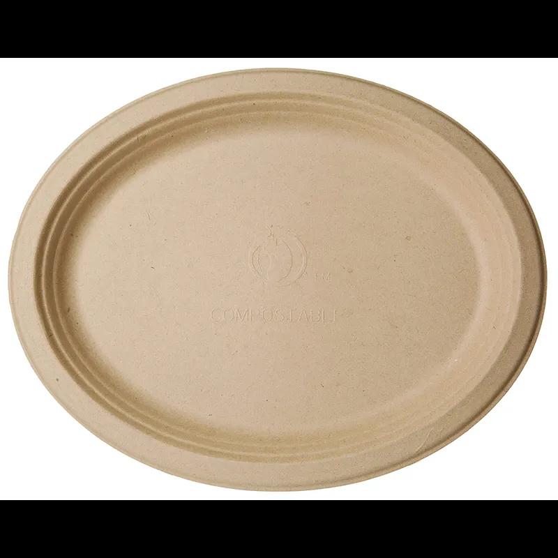 Serving Tray Base 7X10 IN Pulp Fiber Kraft Oval 500/Case