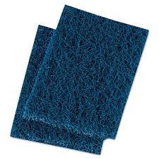 Pot Scrubber 6X3.5X0.875 IN Extra Heavy Duty Synthetic Fiber Blue 20/Case