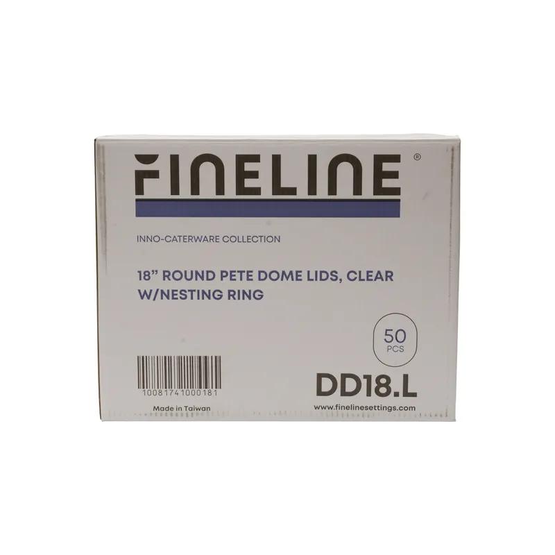 Lid Dome 18 IN PET Clear For Container Deluxe 50/Case
