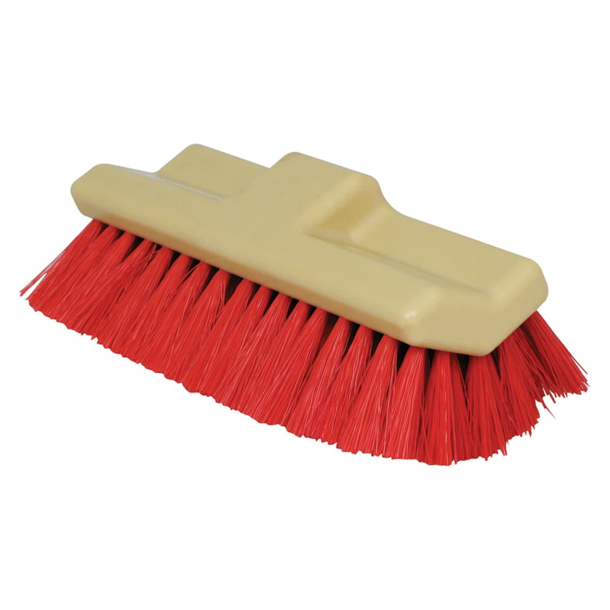 Deck Brush 10X5.75X3.75 IN Plastic Red Bi-Level Wide 1/Each