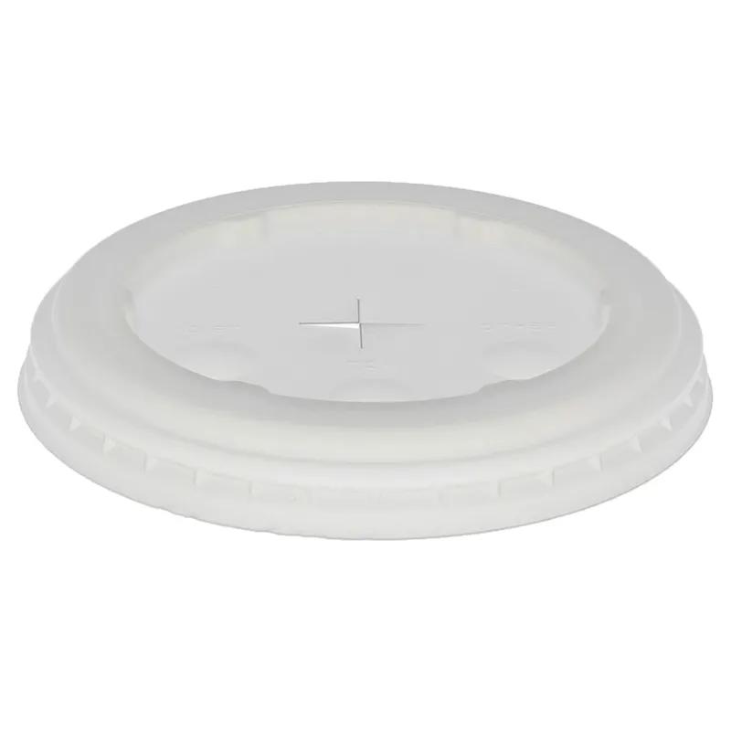 Lid Flat 3.625X0.5 IN HIPS OPS Translucent For 12-24 OZ Cold Cup With Hole 1200/Case