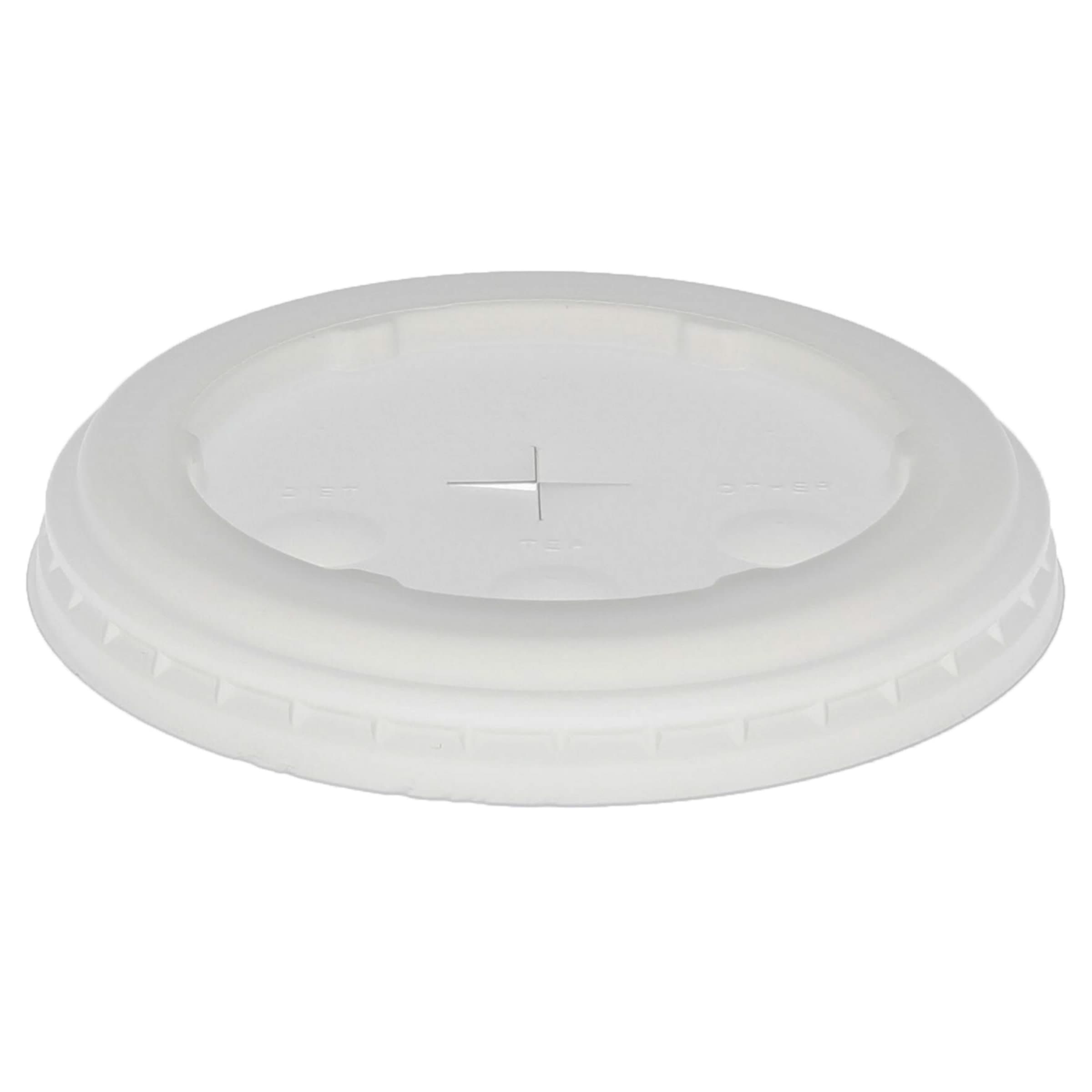 Lid Flat 3.625X0.5 IN HIPS OPS Translucent For 12-24 OZ Cold Cup With Hole 1200/Case