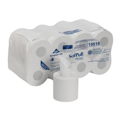 Sofpull® Toilet Paper & Tissue Roll 8.4X5.2 IN 2PLY White Centerpull High Capacity 500 Sheets/Roll 16 Rolls/Case