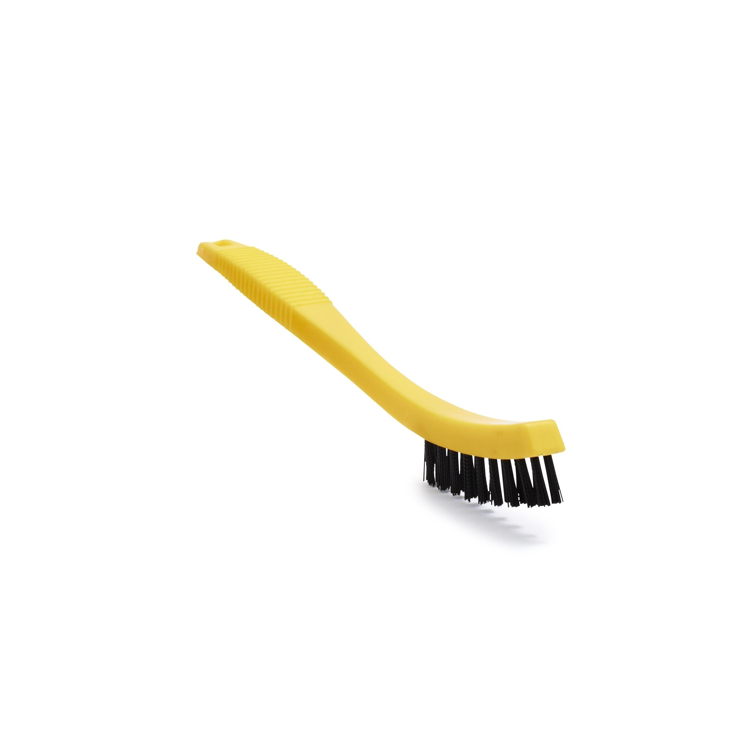 Grout & Tile Brush 8.5X0.50X1.30 IN Plastic Yellow Black 1/Each