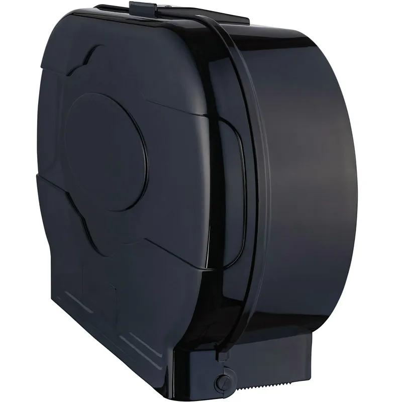 Toilet Paper Dispenser 19.5X4.75X11.5 IN Wall Mount Black 2-Roll Side-by-Side High Capacity 9IN Roll 1/Each