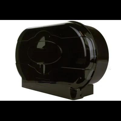 Toilet Paper Dispenser 19.5X4.75X11.5 IN Wall Mount Black 2-Roll Side-by-Side High Capacity 9IN Roll 1/Each
