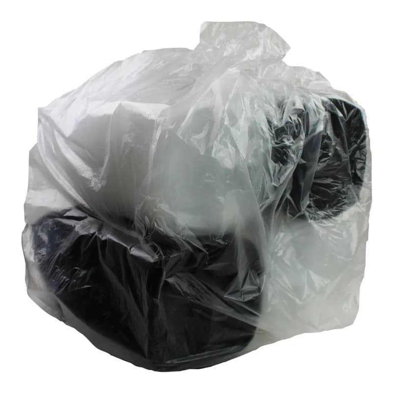 Take-Out Container Hinged With Dome Lid 9X9X1.86 IN 3 Compartment PP Black Clear Square 112/Case