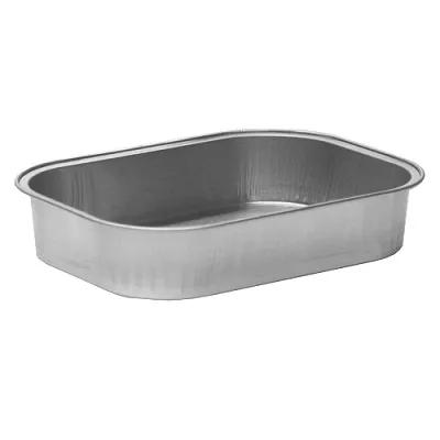 Take-Out Container Base XS 6.5X4.5X1.25 IN Aluminum Silver Oblong 300/Case
