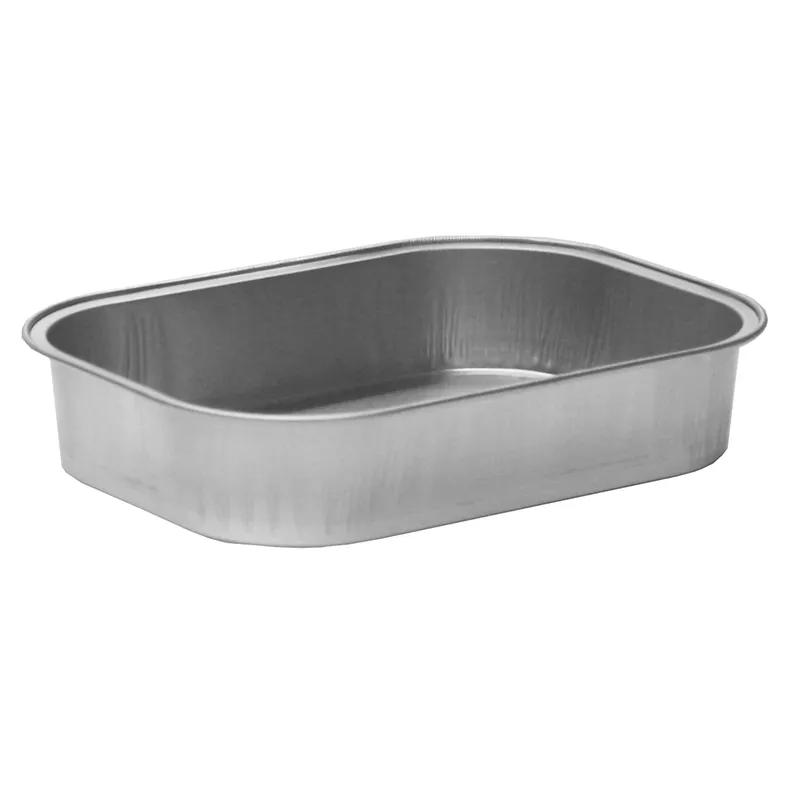 Take-Out Container Base XS 6.5X4.5X1.25 IN Aluminum Silver Oblong 300/Case