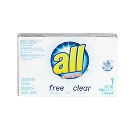 Free & Clear Unscented Laundry Detergent 1.6 FLOZ Liquid Coin Vend 100/Case