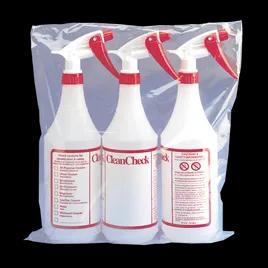 CleanCheck® Spray Bottle & Trigger Sprayer 32 FLOZ HDPE White Red 3/Pack