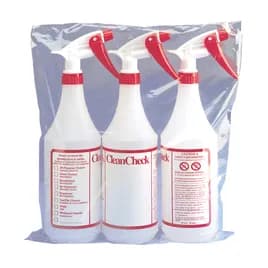 CleanCheck® Spray Bottle & Trigger Sprayer 32 FLOZ HDPE White Red 3/Pack