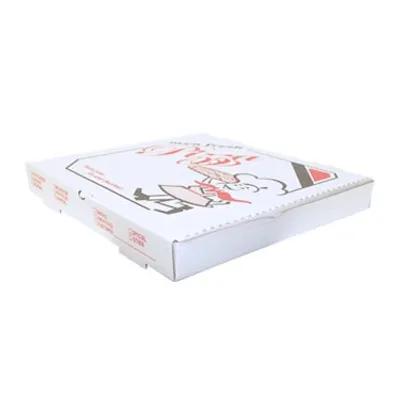 Pizza Box 14X14 IN Corrugated Cardboard White Stock Print 50/Bundle