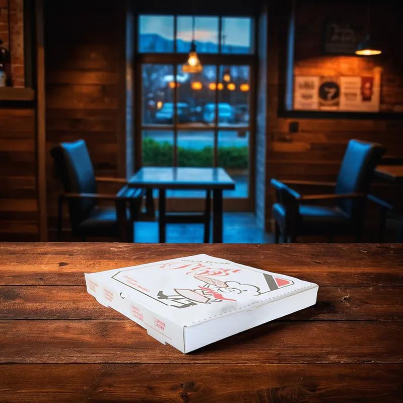 Pizza Box 14X14 IN Corrugated Cardboard White Stock Print 50/Bundle