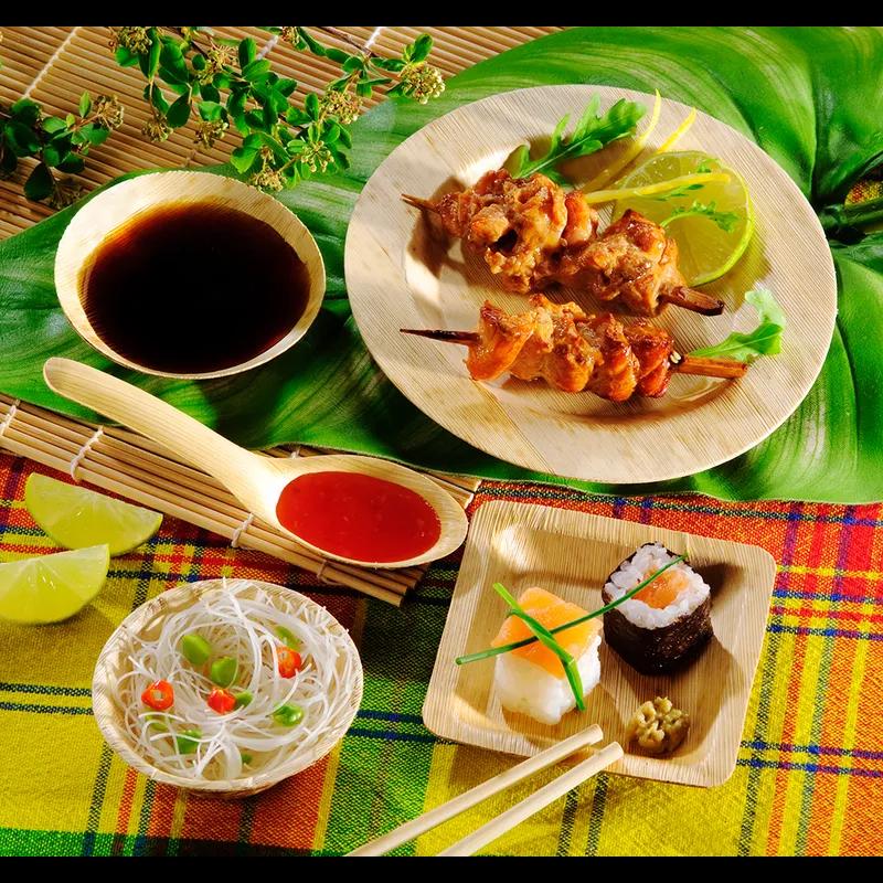 Boat Bowl 2 OZ Bamboo Leaf Natural 100 Count/Pack 10 Packs/Case 1000 Count/Case