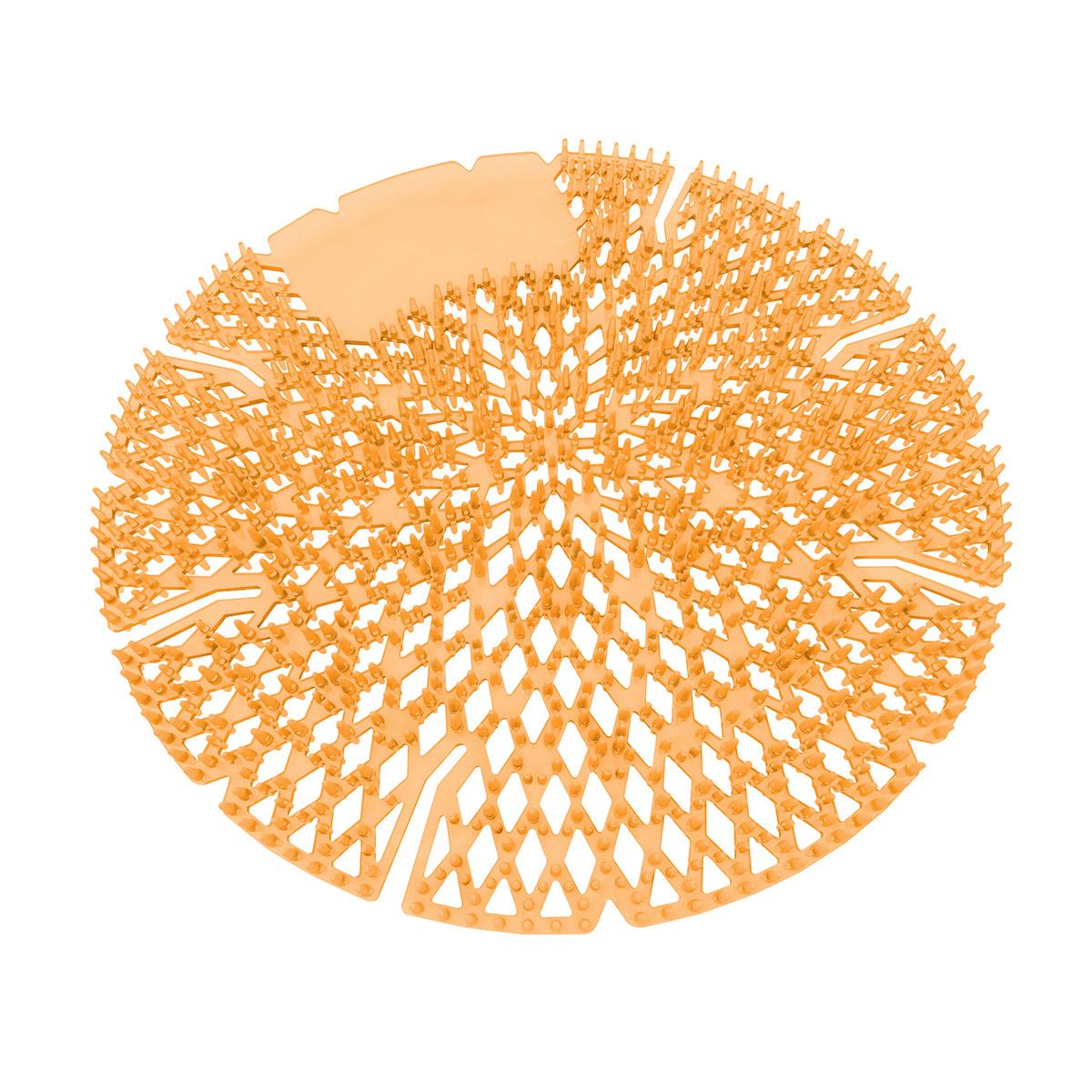 Diamond Urinal Screen Sunburst Orange Plastic 10/Box