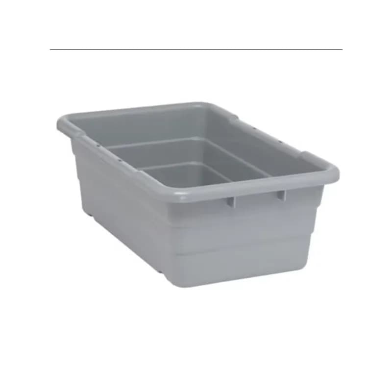 Storage Tote 25X15.5X8.75 IN Gray PP Molded Stackable 1/Each