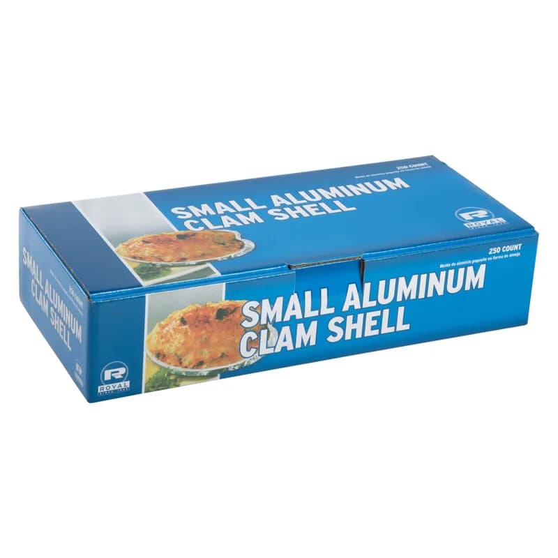 Clam Serving Shell Small (SM) Aluminum Silver 250 Count/Pack 8 Packs/Case 2000 Count/Case