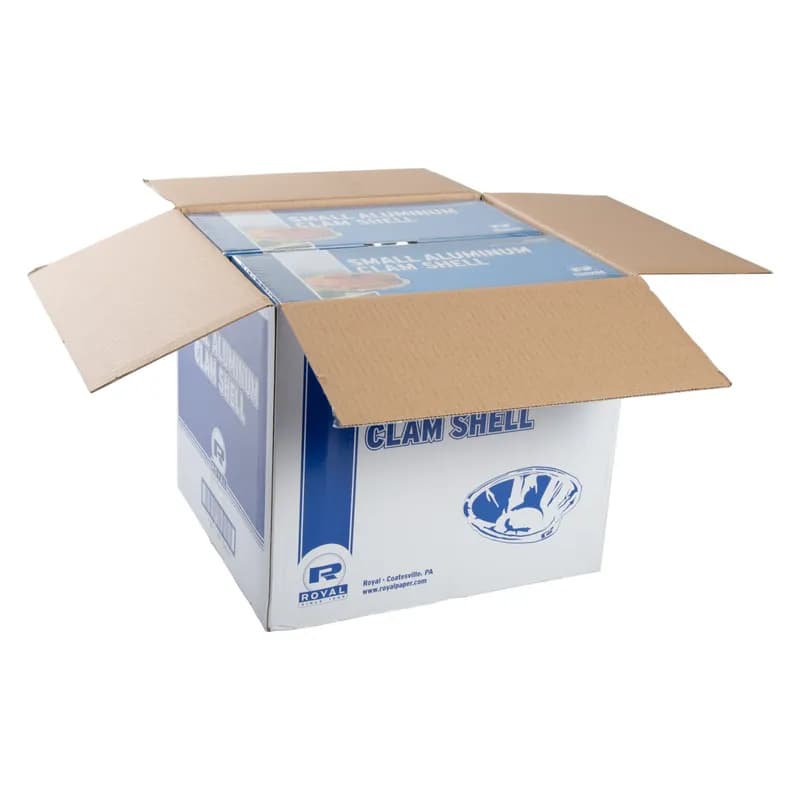 Clam Serving Shell Small (SM) Aluminum Silver 250 Count/Pack 8 Packs/Case 2000 Count/Case