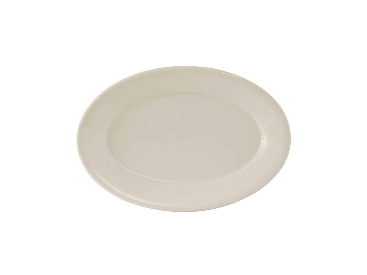 Reno Platter 8.25X5.75 IN China Eggshell Oval Wide Rim Rolled Edge Fully Vitrified 36/Case