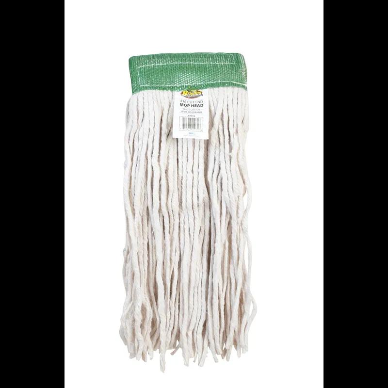 Mop Head #16 White Cotton 4PLY Cut End 12/Case