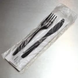 Deli Silverware Bag 3.5X10+1LP+2FB HDPE 0.5MIL Clear With Flip Top Closure Saddlepack 2000/Case