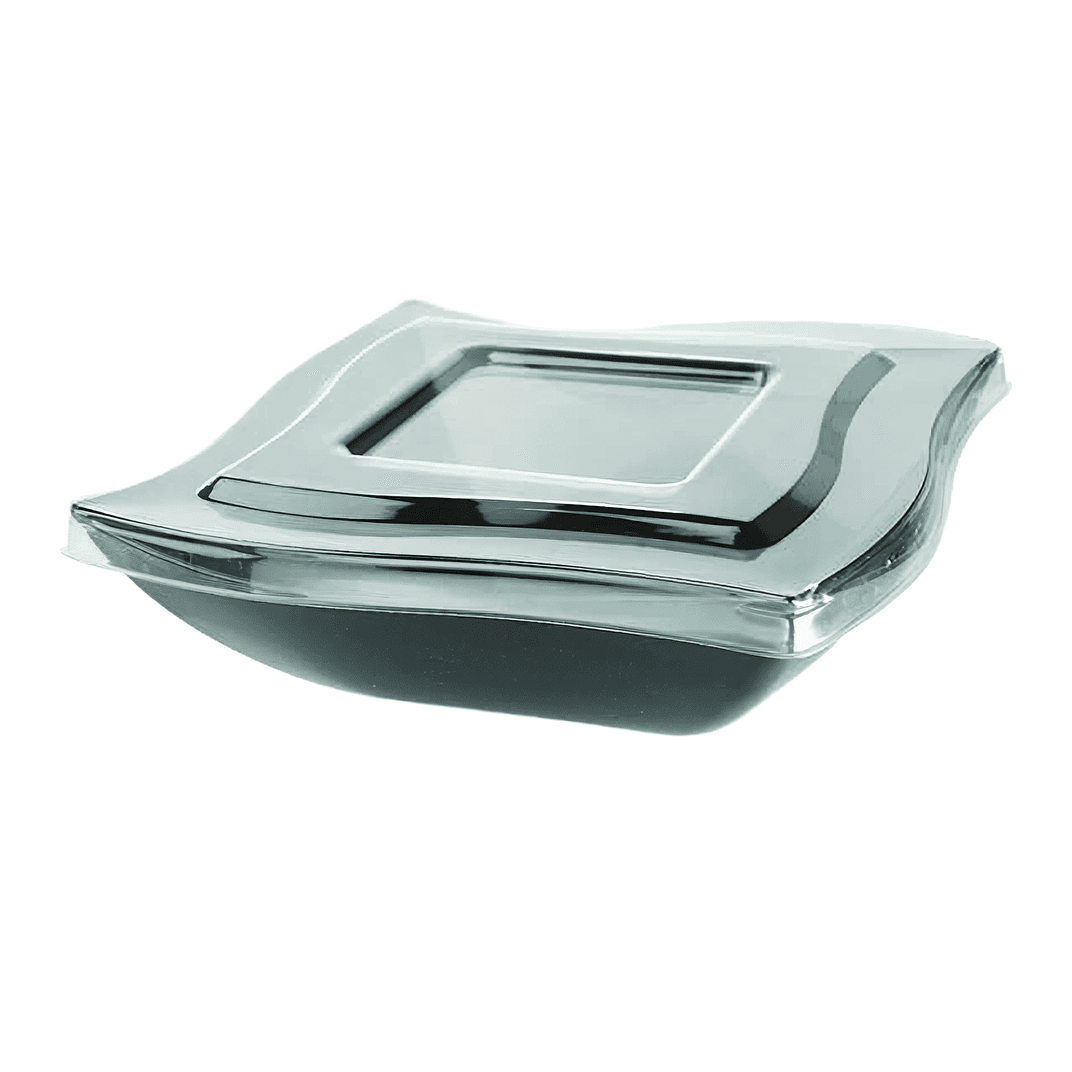Lid Flat PET Clear Square For 64 OZ Bowl 48/Case