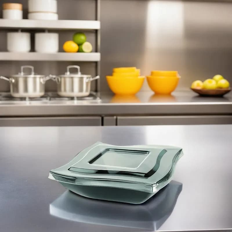 Lid Flat PET Clear Square For 64 OZ Bowl 48/Case