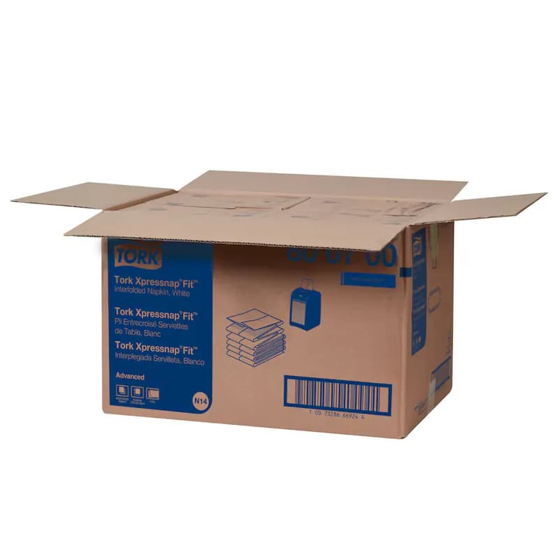 Tork Xpressnap Fit® Dispenser Napkins White Paper 2PLY Multifold Z Advanced 4320/Case