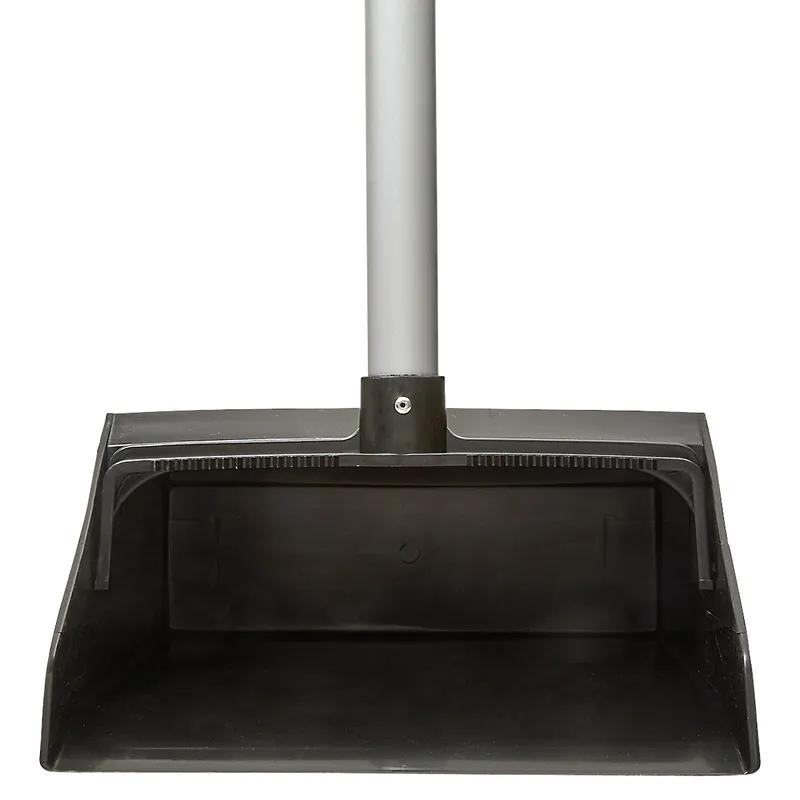 Lobby Dust Pan 10.75X11.75 IN 40IN Black Silver Plastic Aluminum With Clip Swivel Head 1/Each