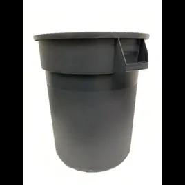 Trash Can 55 GAL Gray Plastic High Impact Heavy Duty 1/Each