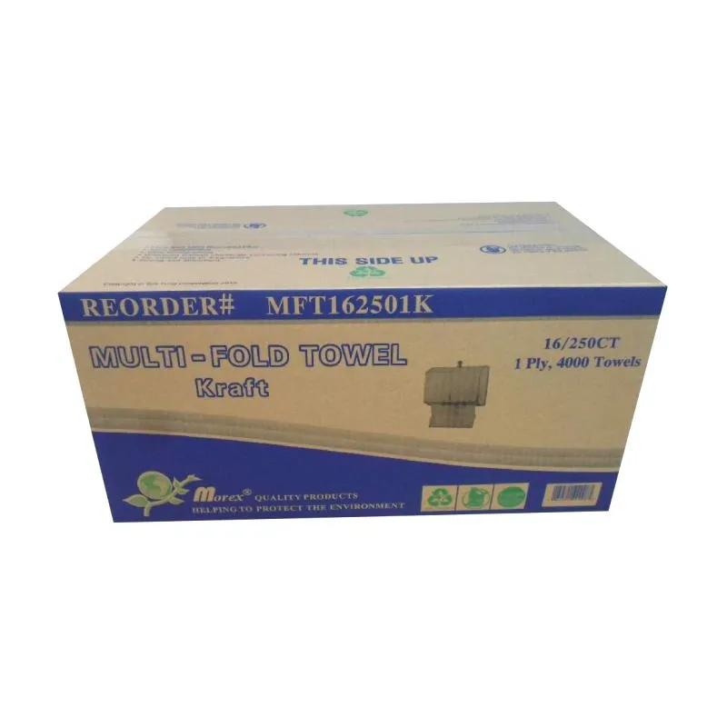 Folded Paper Towel 1PLY White Single Fold Recycled 250 Count/Pack 16 Packs/Case 4000 Count/Case