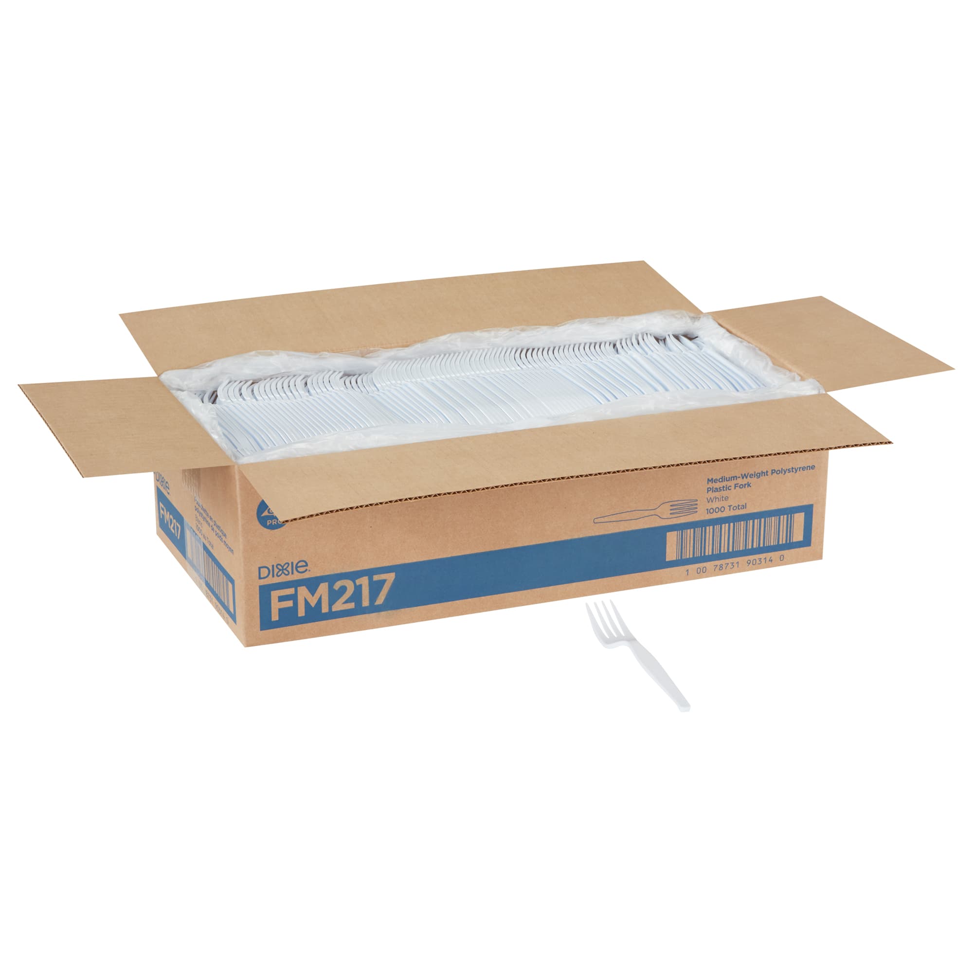 Dixie® Fork PS White Medium Weight 1000/Case