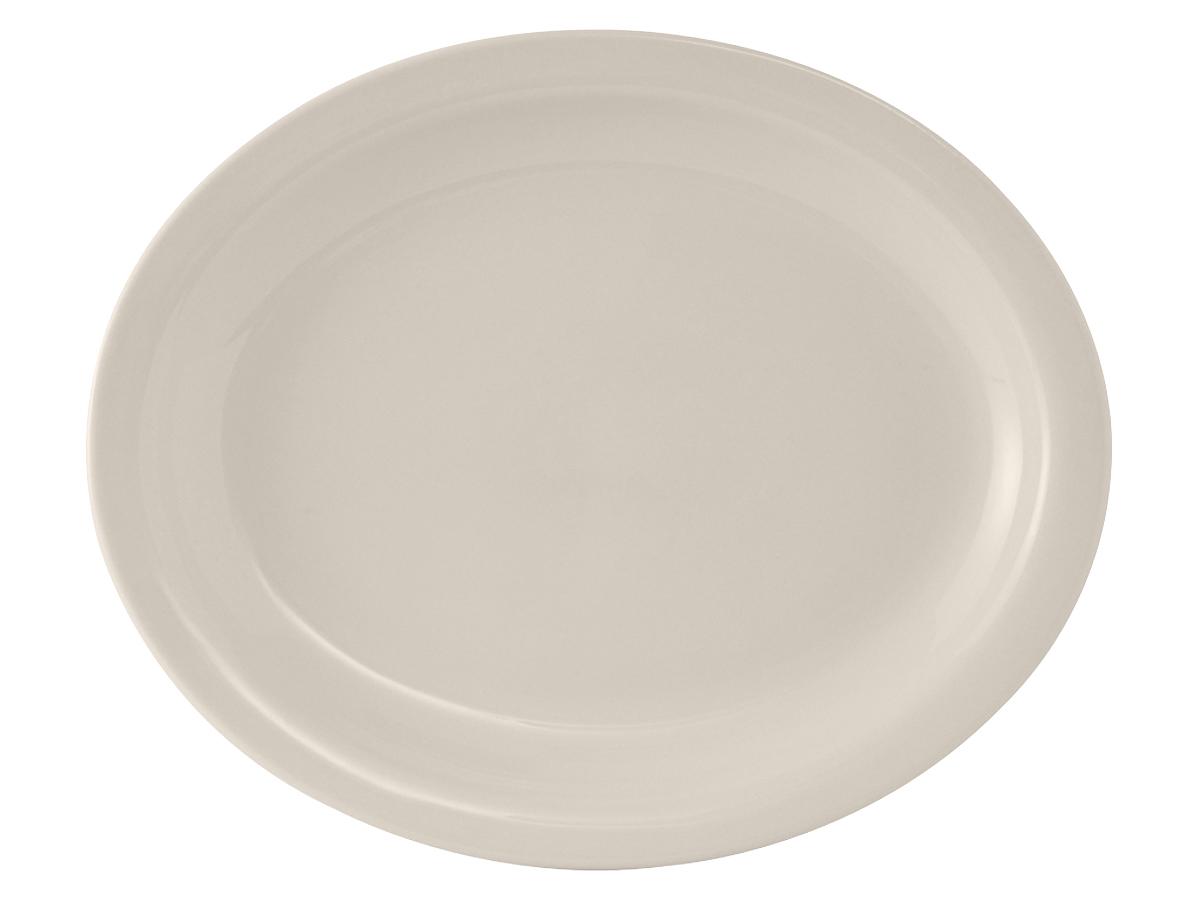 Nevada Platter 13.75X11.25 IN China Eggshell Oval Narrow Rim Fully Vitrified 12/Case