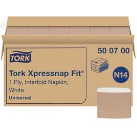 Tork Xpressnap Fit® Dispenser Napkins White Paper 1PLY Embossed 8640/Case