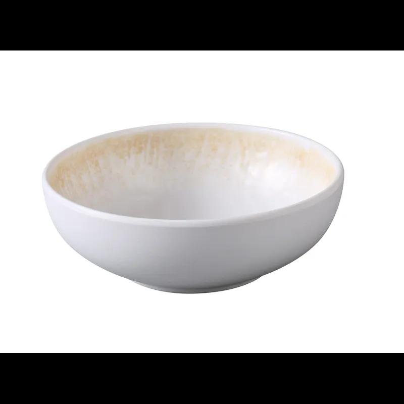 Optimum Rice Bowl 4.625 IN 7 OZ Melamine White Brown 48/Case