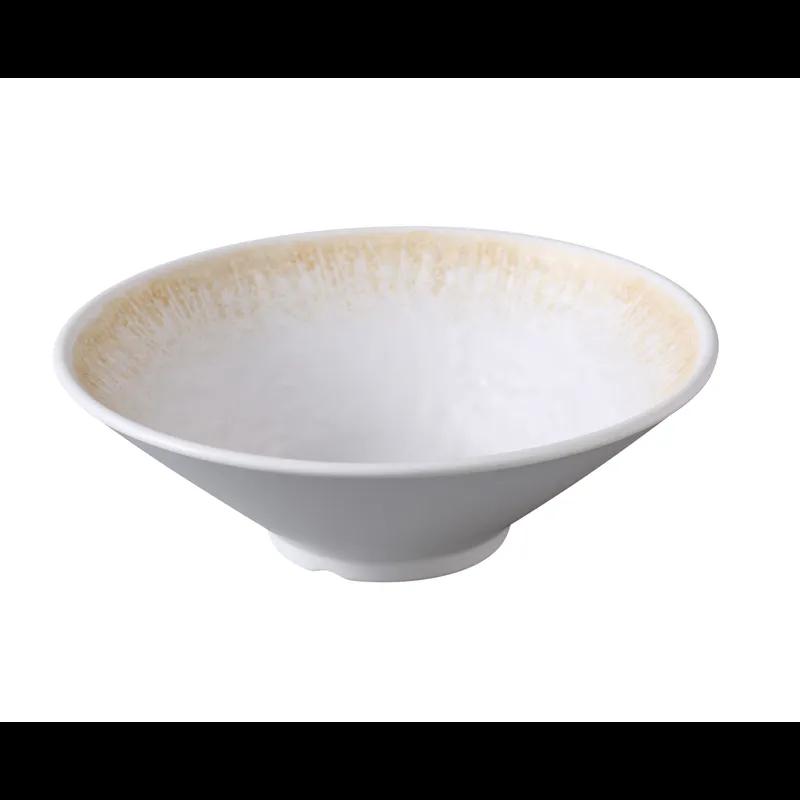 Optimum Bowl 8.75 IN 35 OZ Melamine White Brown 24/Case