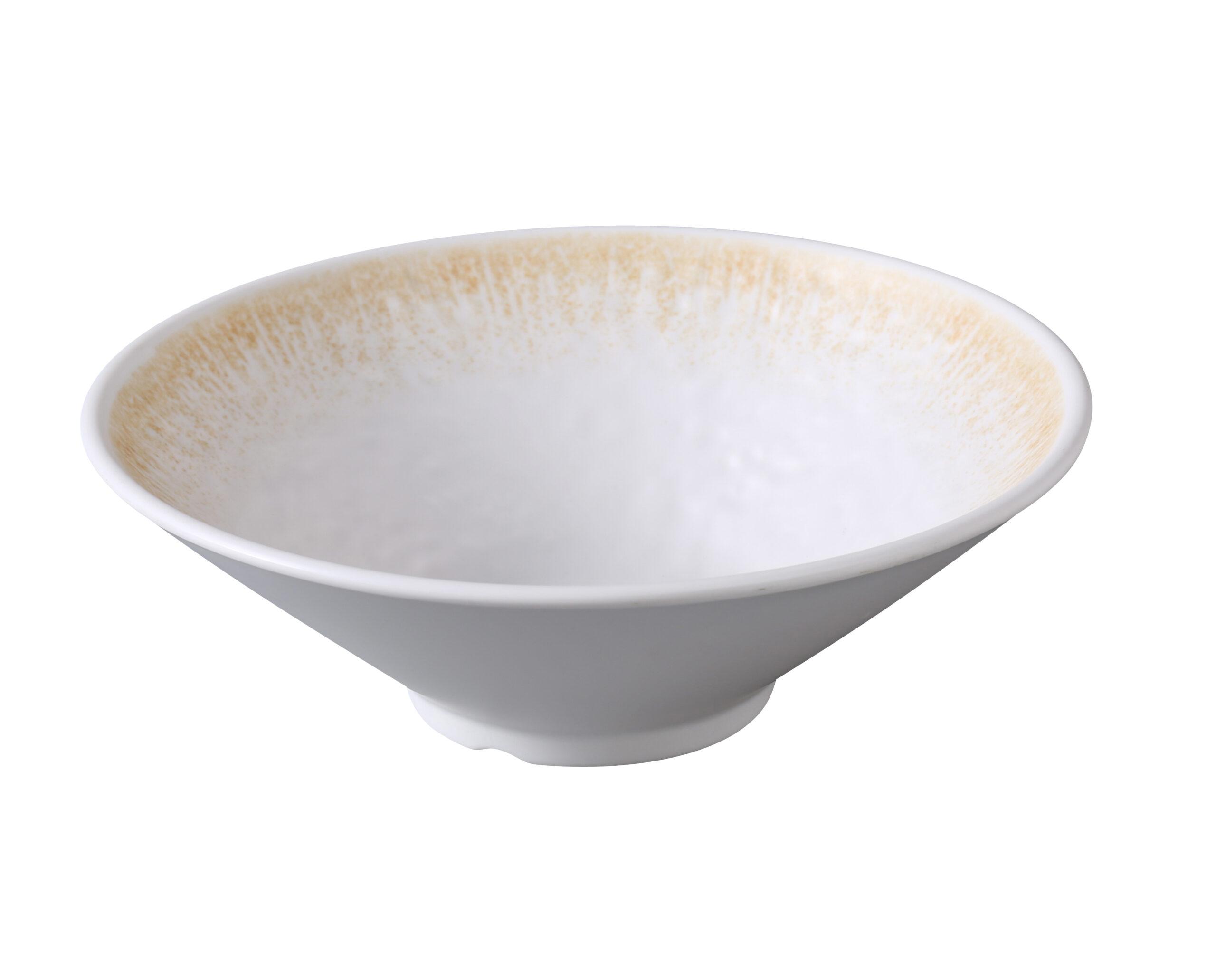 Optimum Bowl 8.75 IN 35 OZ Melamine White Brown 24/Case