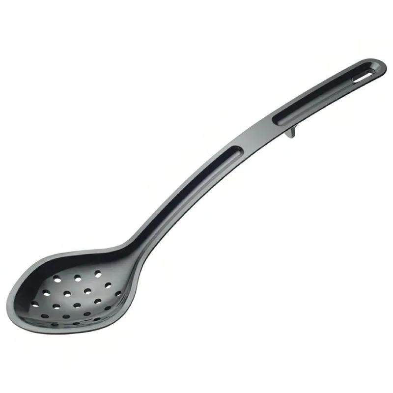 Serving Spoon 13 IN PC Black Perforated 1/Each