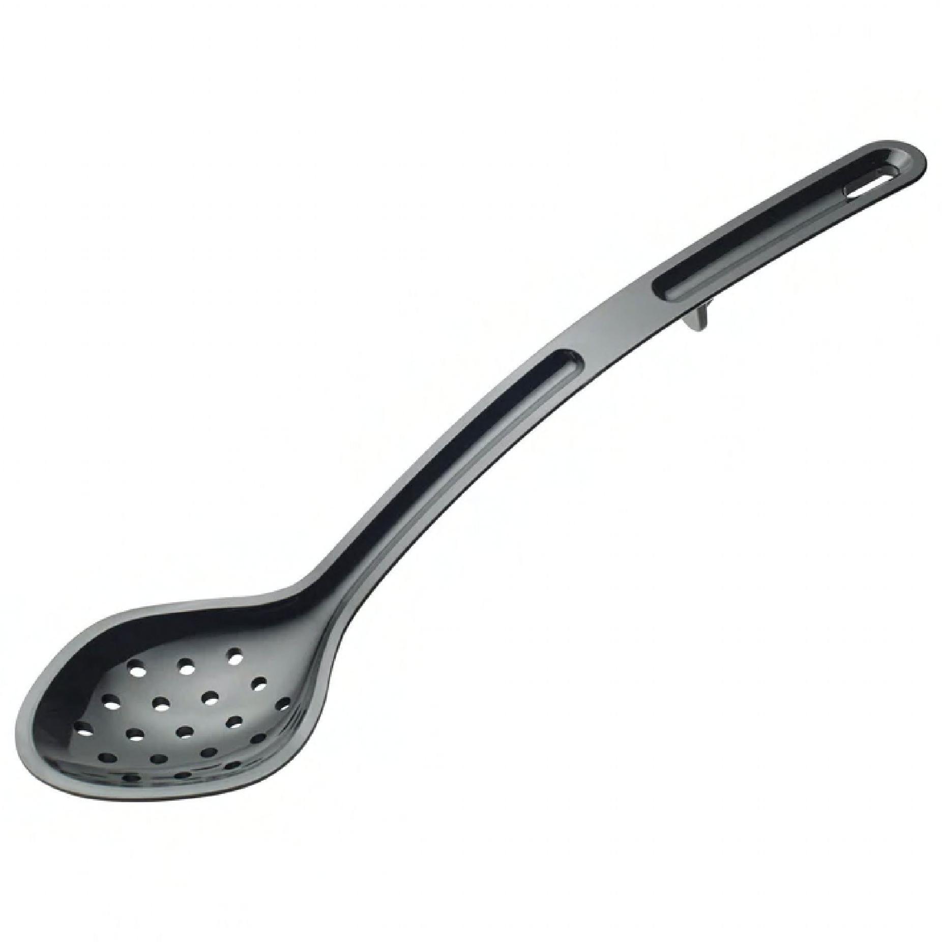 Serving Spoon 13 IN PC Black Perforated 1/Each