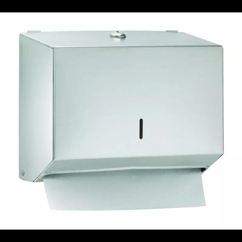 Tumbler Paper Towel Dispenser Stainless Steel Surface Mount Satin Lockable 1/Each
