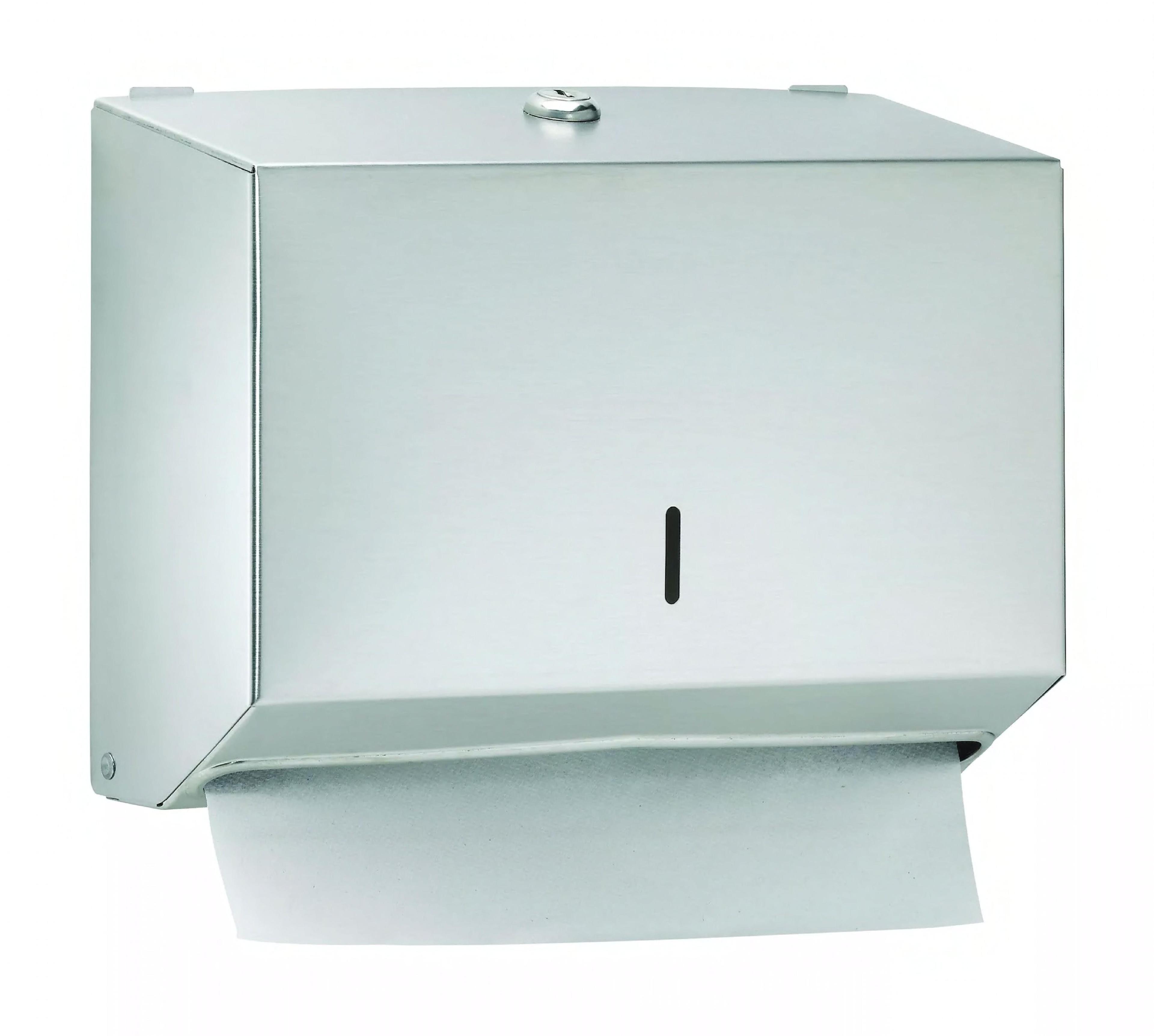 Tumbler Paper Towel Dispenser Stainless Steel Surface Mount Satin Lockable 1/Each