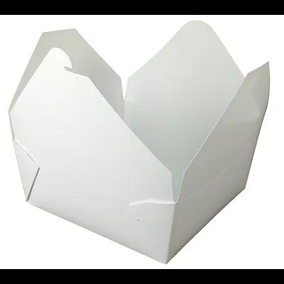 Bio-Pak® Take-Out Box Fold-Top 9.375X9.375X3.5 IN Paper White Square 120/Case