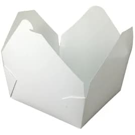 Bio-Pak® Take-Out Box Fold-Top 9.375X9.375X3.5 IN Paper White Square 120/Case